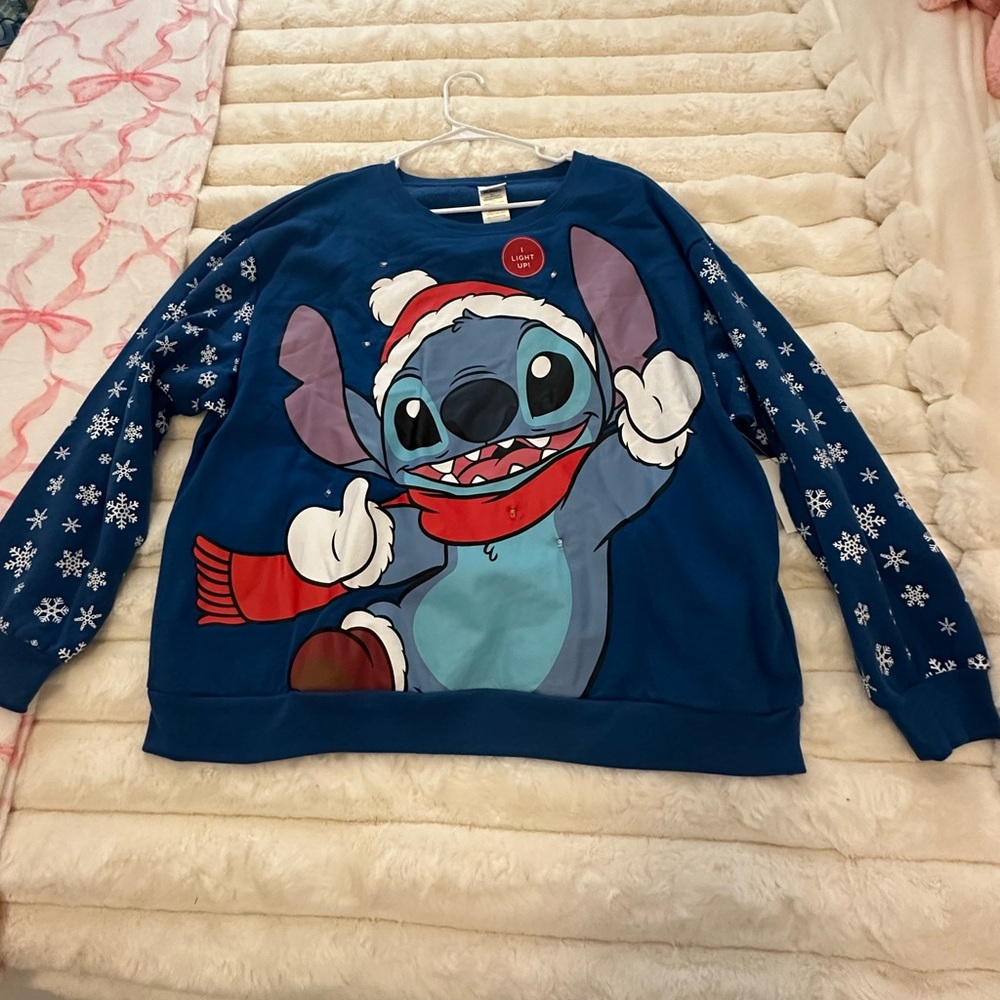 Disney Stitch Christmas Holiday LIGHT UP Sweater Size 3XL